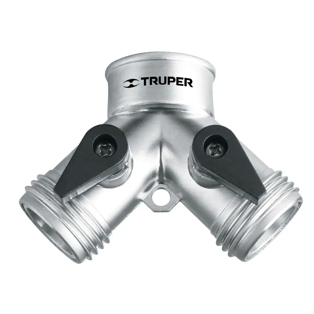 [10372] Conector en Y metálico 3/4" para manguera adaptador | Truper