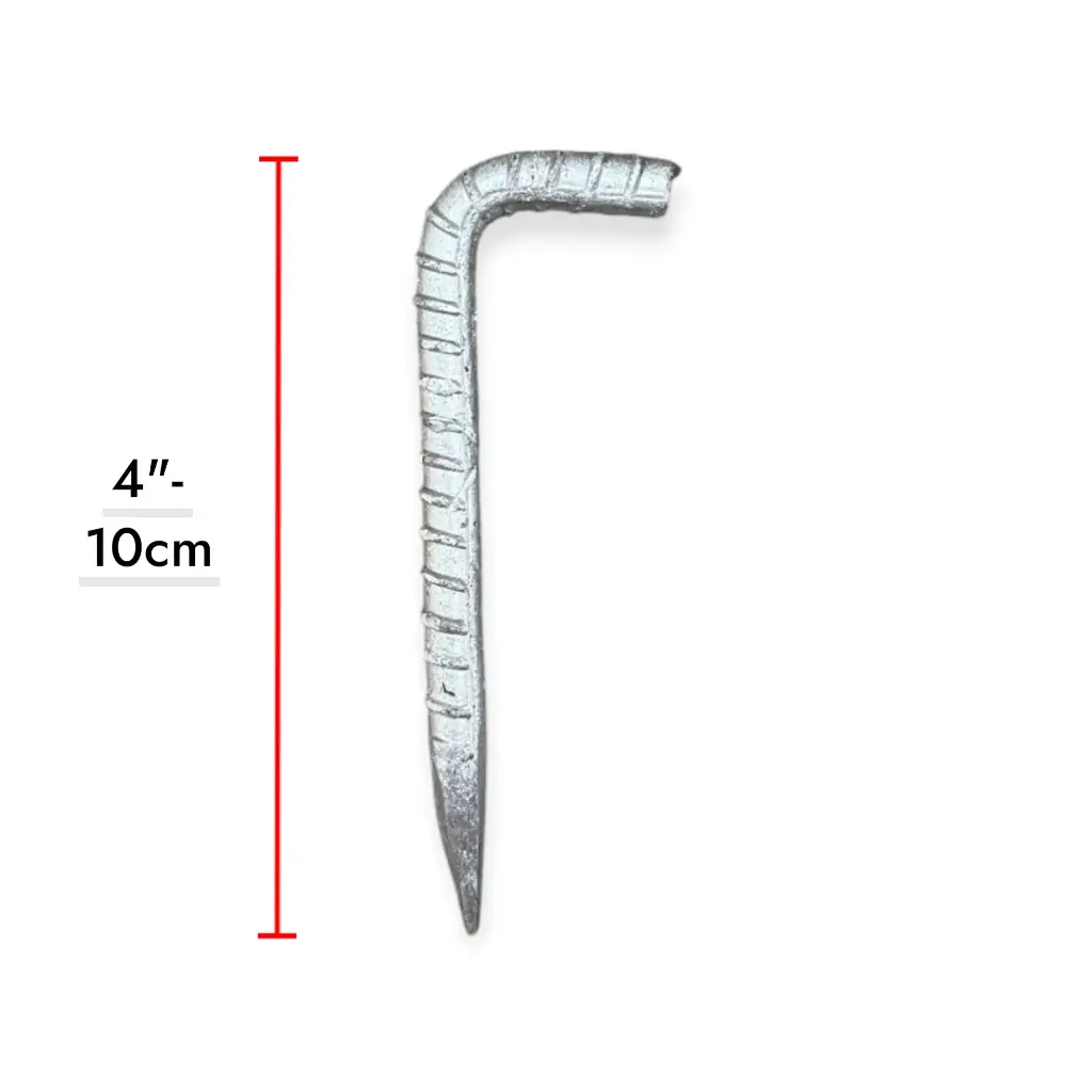 Alcayata forjada 4" de varilla corrugada 3/8"