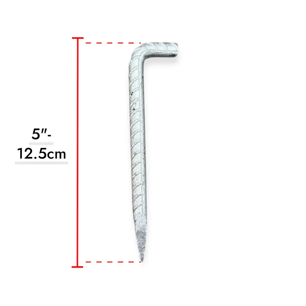 Alcayata forjada 5" de varilla corrugada 3/8"