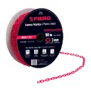 Rollo cadena de plástico 3 mm rojo 50 mtrs | Fiero