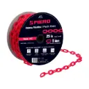 Rollo cadena de plástico 5 mm rojo 25 mtrs | Fiero
