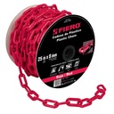 Rollo cadena de plástico 8 mm rojo 25 mtrs | Fiero