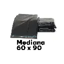 Bulto bolsa negra mediana 60 x 90 para basura con 25 kg