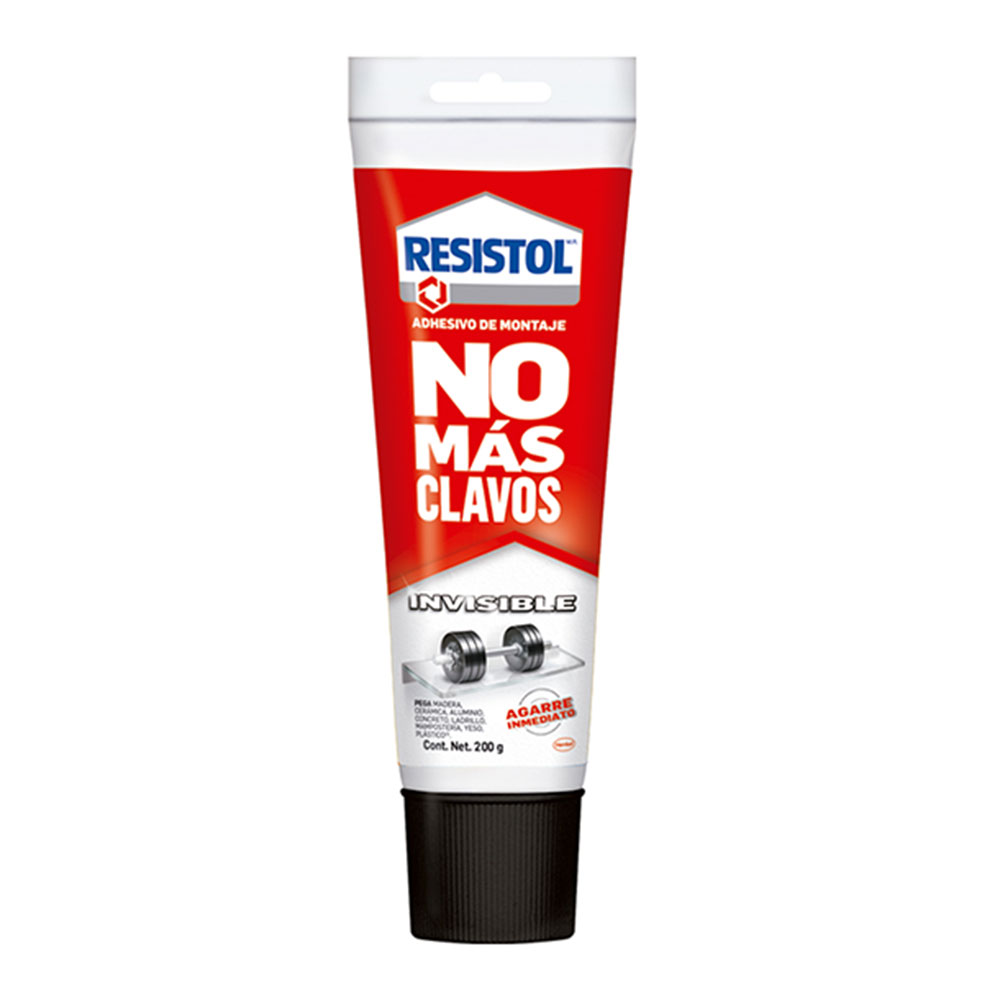 [1047] No más clavos acabado Invisible Blanco 200g | Resistol