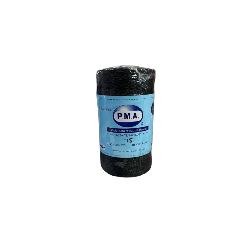 Rollo de piola negra #15 500 g | multifilamento