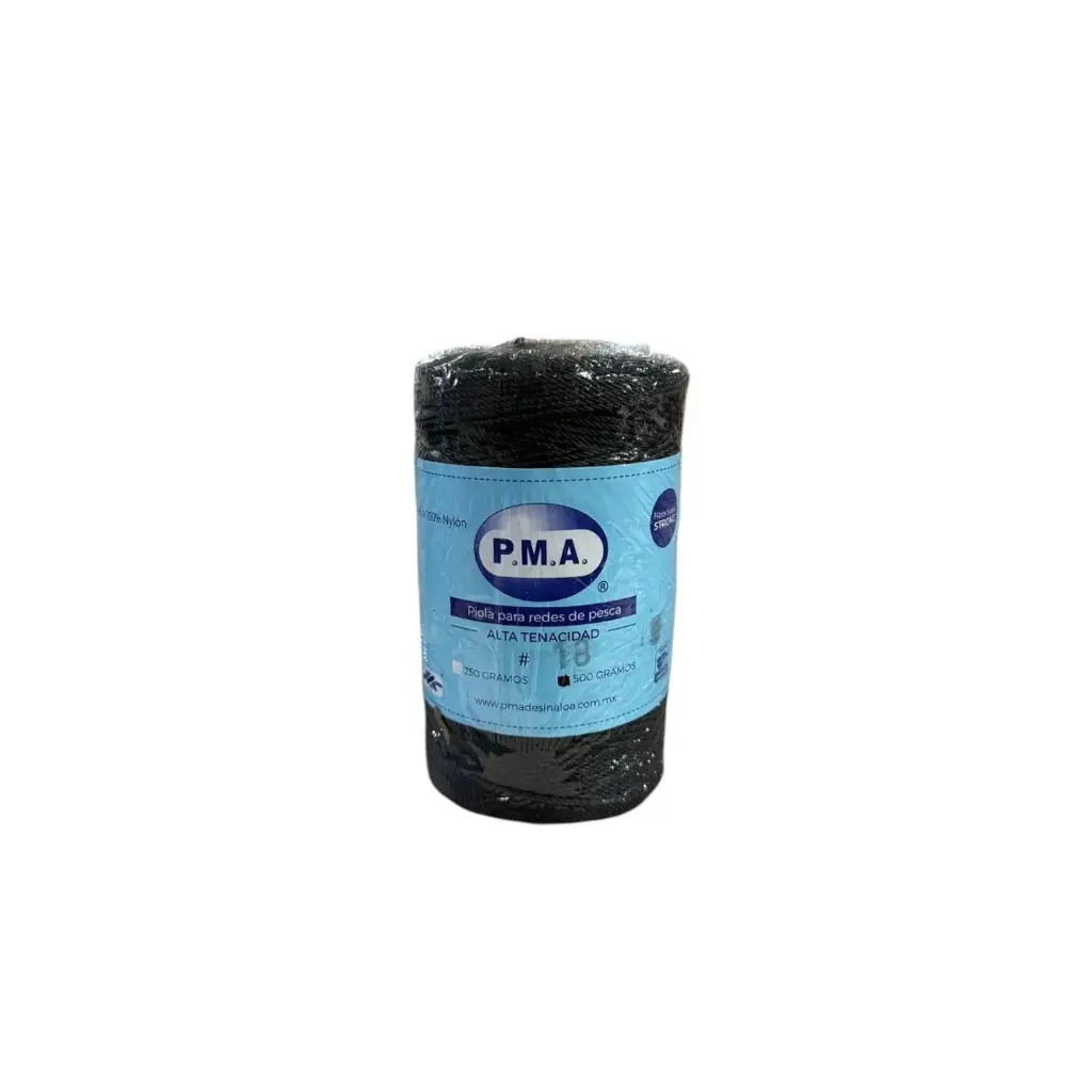 Rollo de piola negra #18 500 g | multifilamento