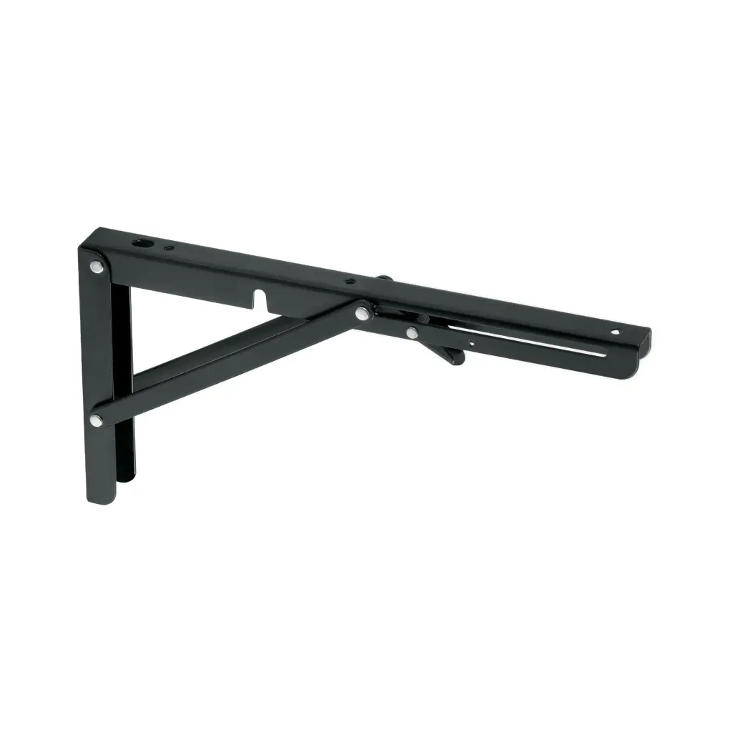 Ménsula plegable de acero negra 6"x12" MEP-12N