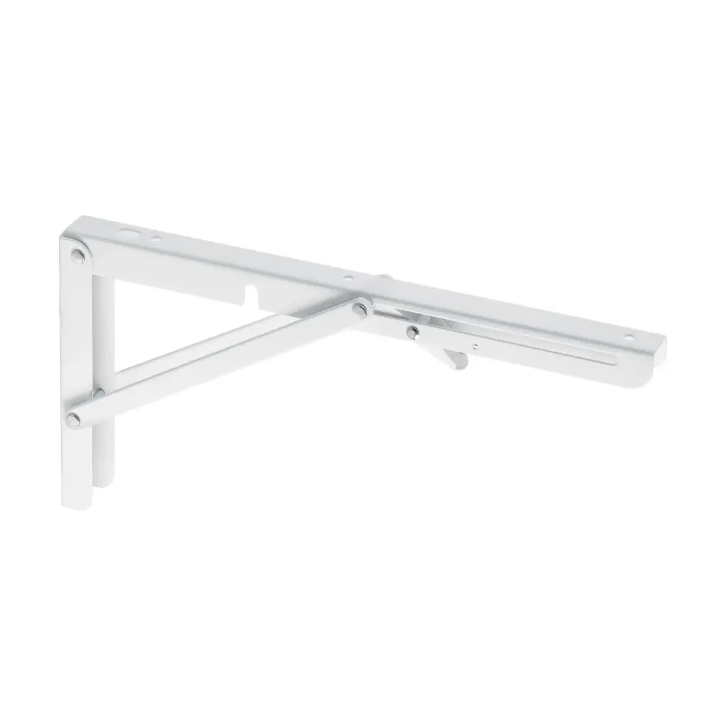 Ménsula plegable de acero blanca 6"x12" MEP-12B