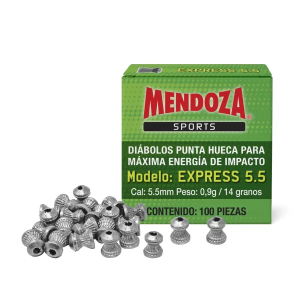 [3503] Caja diábolos calibre 5.5 mm Express con 100 pzas | Mendoza