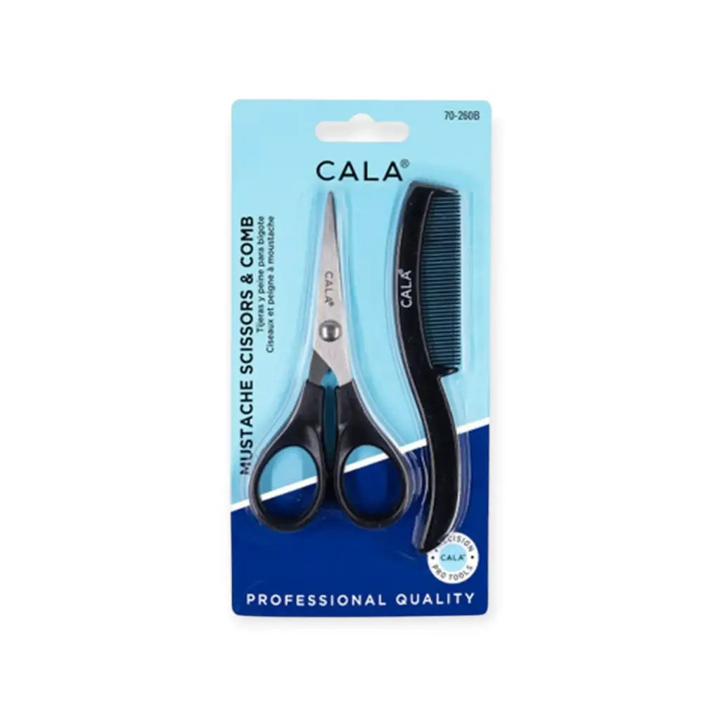 Set Tijeras de Precisión y Peine para Bigote y Barba | Cala