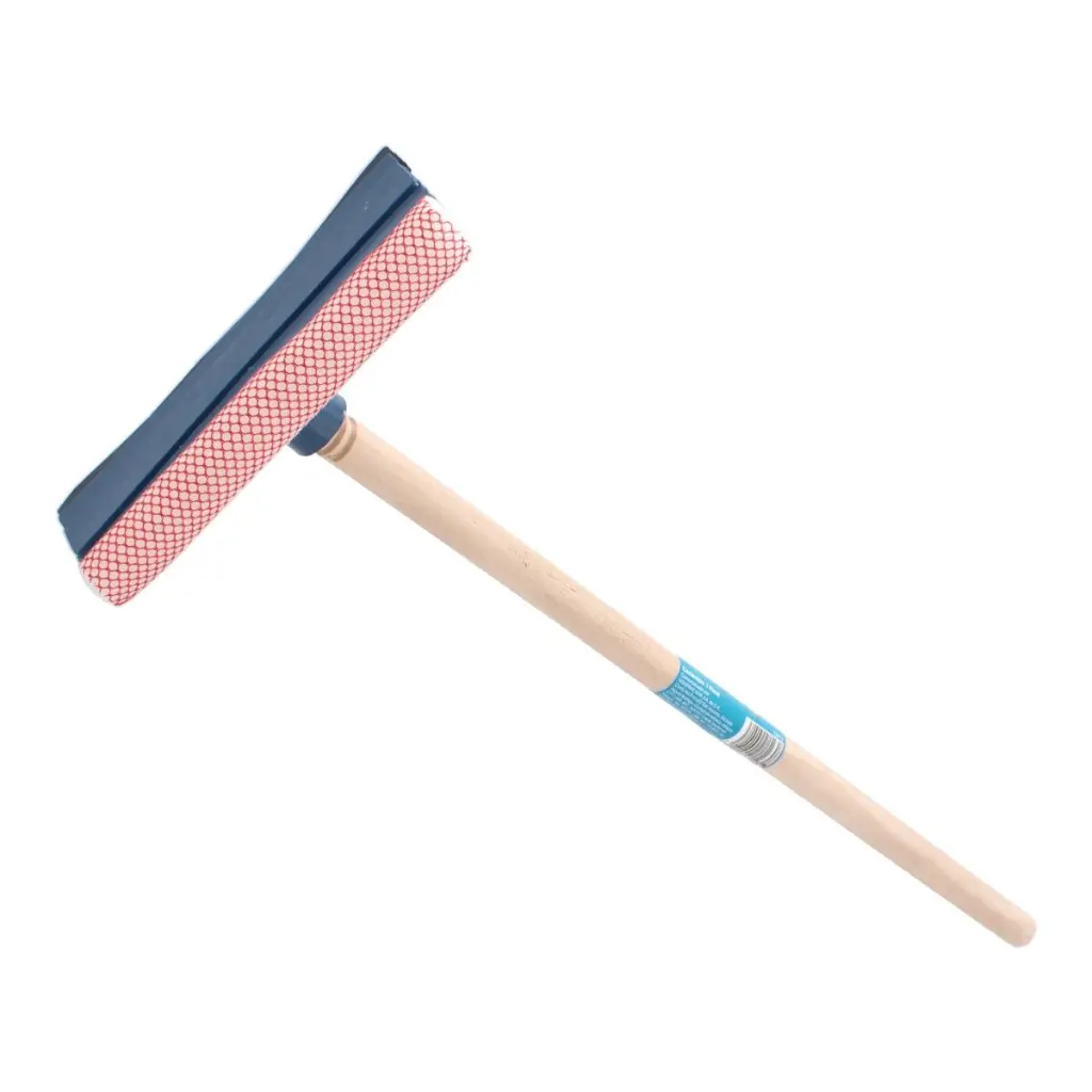 Limpia vidrios con bastón de madera jalador KLINPLUS
