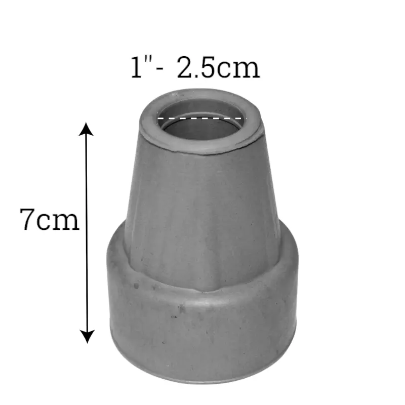 Regatón para muleta 1" gris tipo mágnum