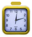 Reloj de pared Cuadrado dorado 25cm