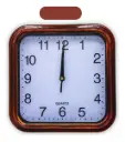 Reloj de pared Cuadrado cafe 25cm