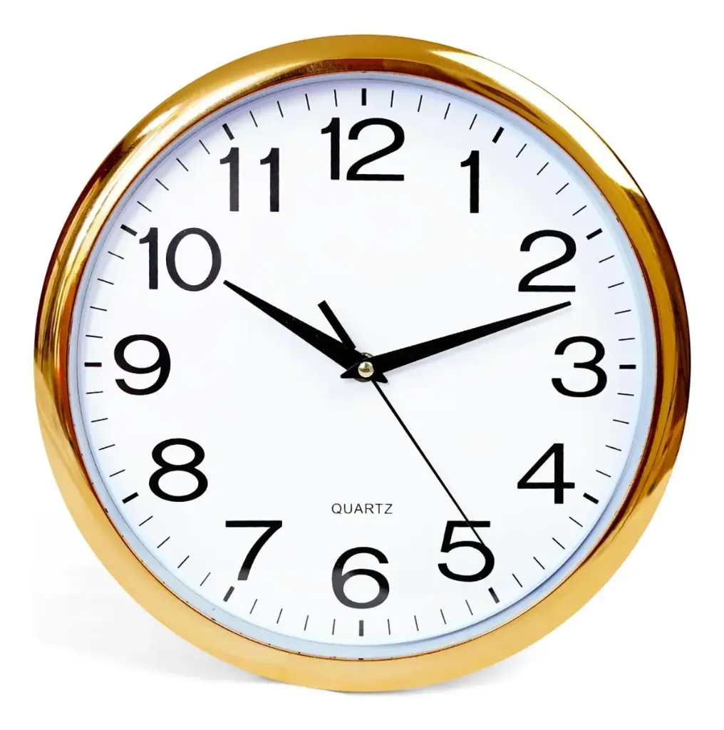 [S-4268] Reloj de pared Redondo Dorado 30cm