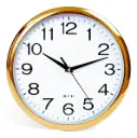 Reloj de pared Redondo Dorado 30cm