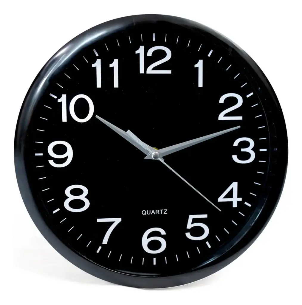 [S-4268] Reloj para pared Redondo 30 cm Negro