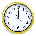 Reloj de pared redondo Dorado 25 cm