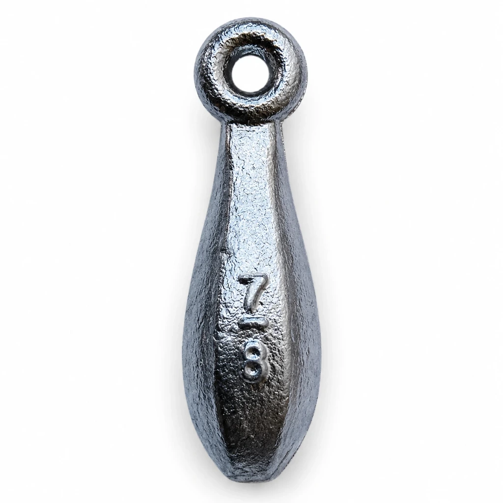 Plomo tipo pera 7/8" para pesca