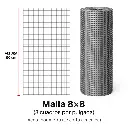 Metro malla criba 8x8 por metro