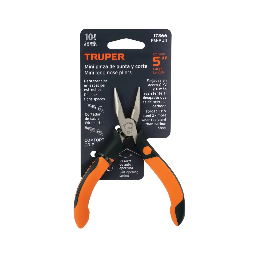 Mini pinza de punta y corte 5" mango Comfort Grip | Truper