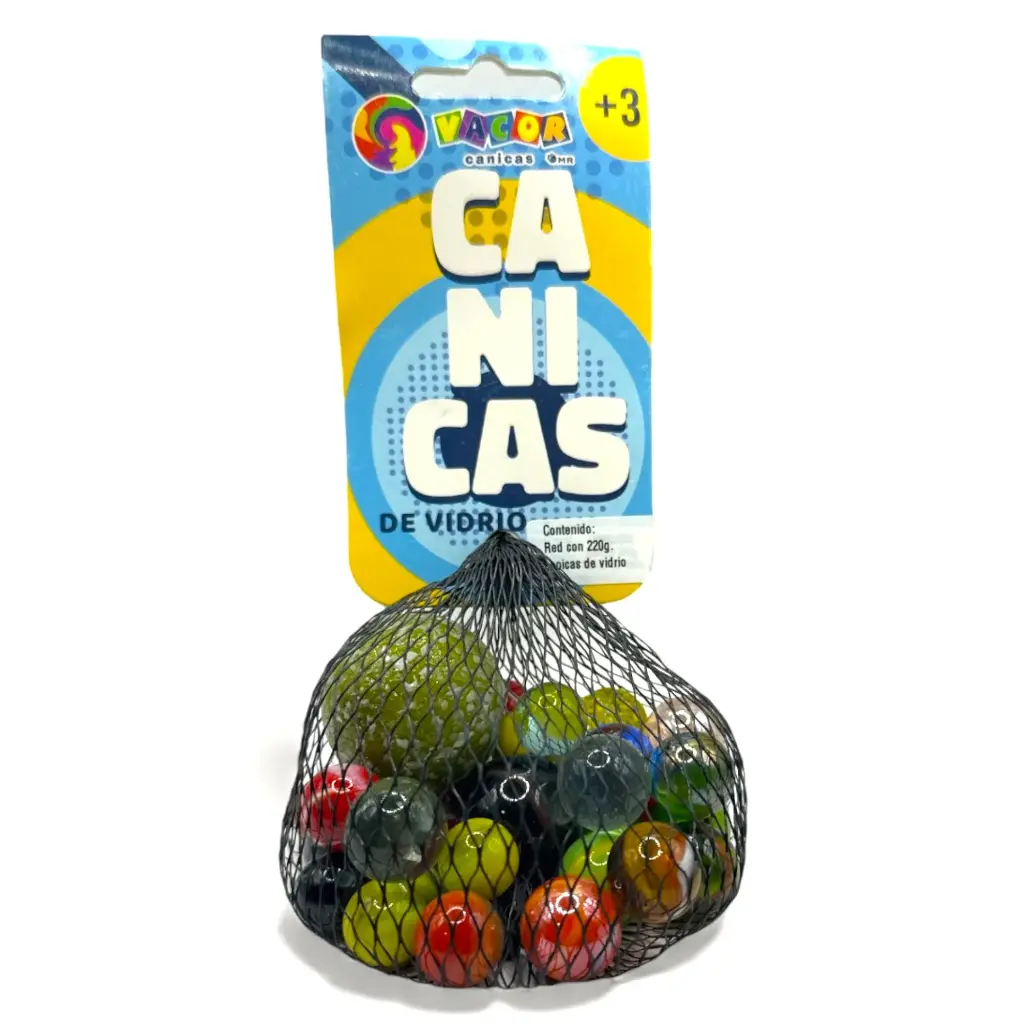 [16863] Canicas de vidrio surtida 220g