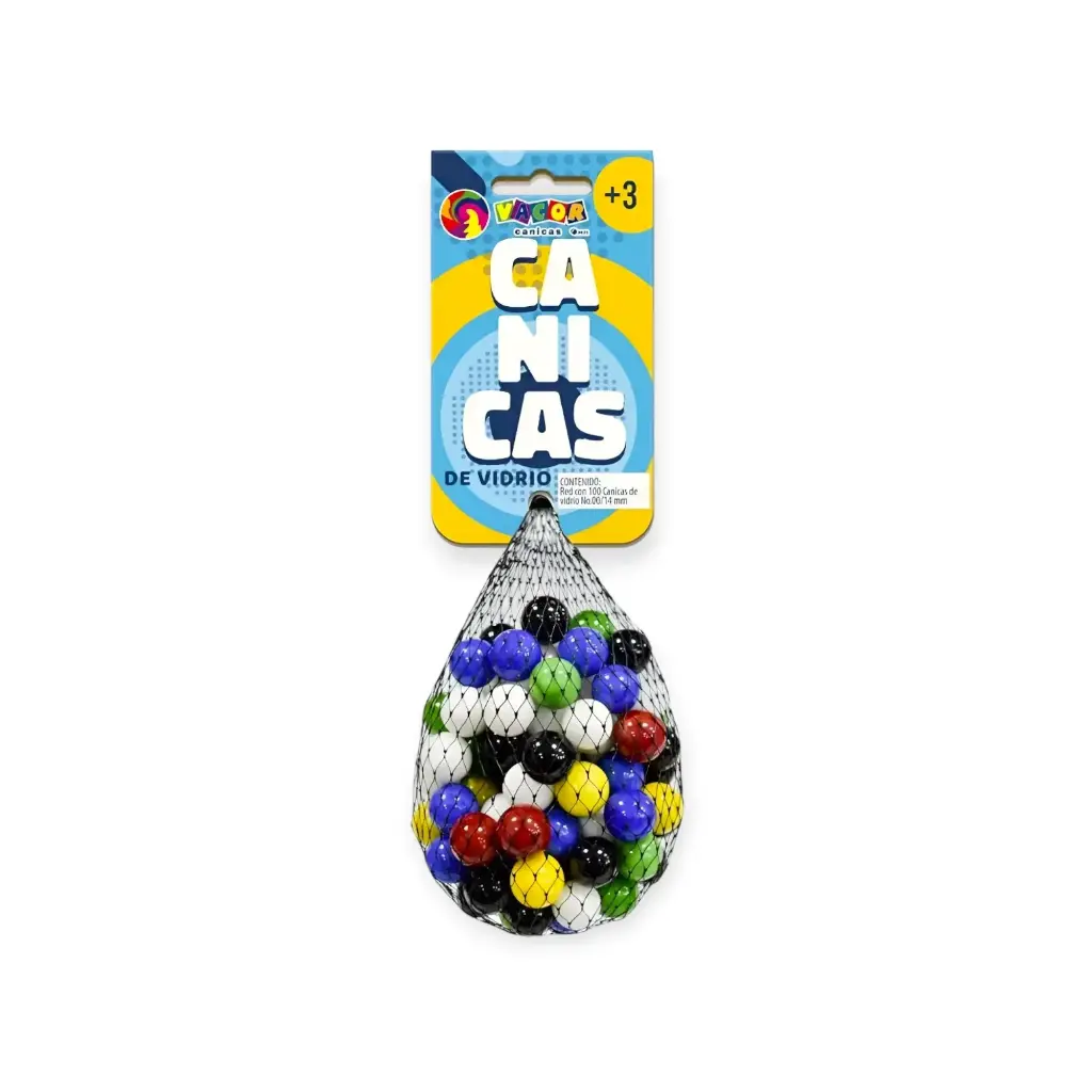 [01204] Canicas de vidrio No.00 14mm con 60pz