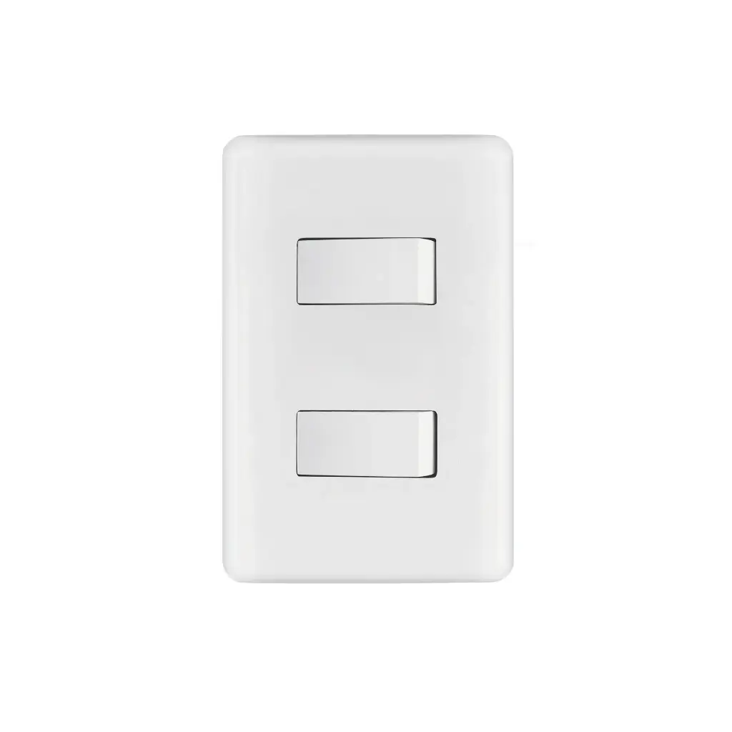 [25085] Placa armada 1 Interruptor sencillo + 1 de 3 vías Blanco | Volteck Basic