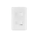 Placa armada 1 Interruptor sencillo + 1 de 3 vías Blanco | Volteck Basic