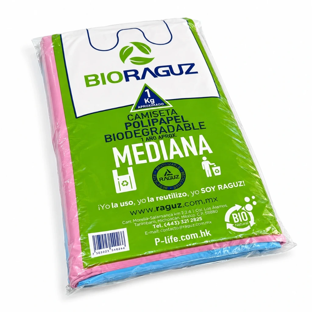 Kilo bolsa camiseta mediana alta color | Bioraguz