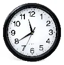 Reloj de pared redondo Negro 25 cm