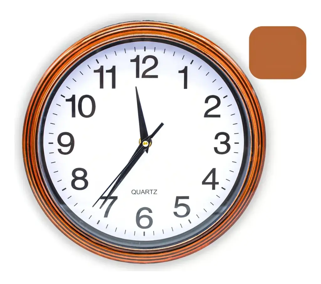 [S-4264T] Reloj de pared redondo Tinto 25 cm