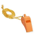 Silbato de plástico naranja 75mm | Llavero