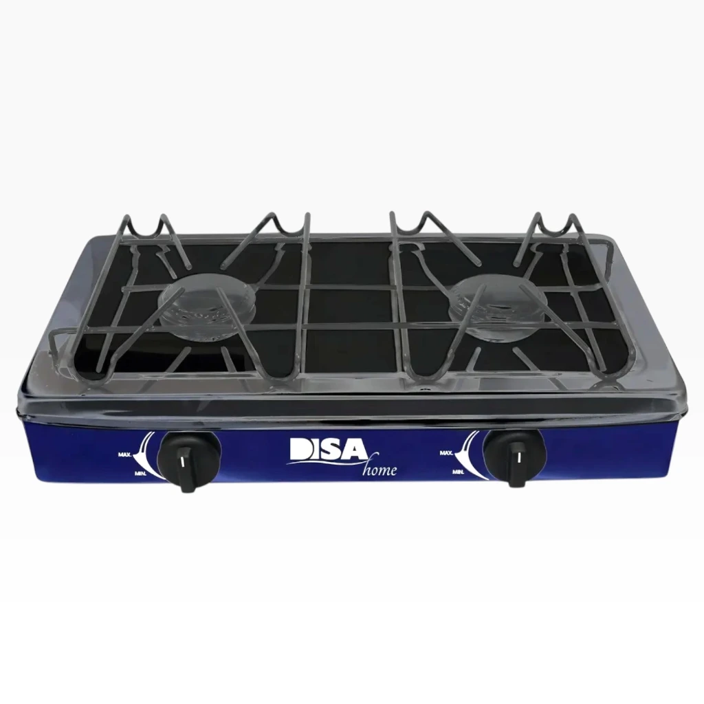 [02-02-0-101] Parrilla para gas 2 quemadores Azul metálica | Disa