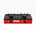 Parrilla para gas 2 quemadores Roja metálica | Disa