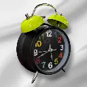 Reloj despertador negro/colores 10cm | Twin Bell
