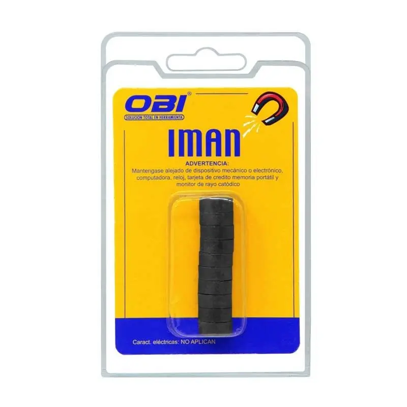 Imán ferrita 13×5mm redondo 10pzas|OBI