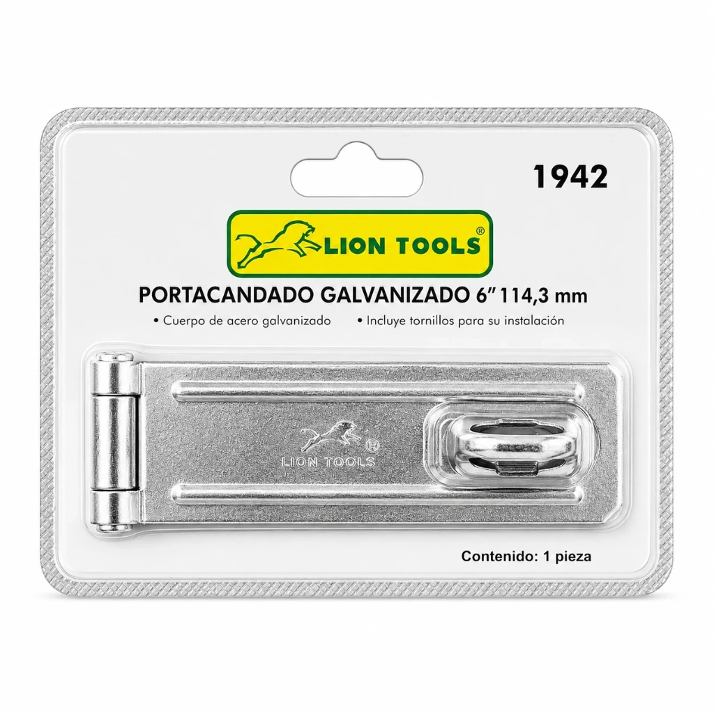 Portacandado galv. 6" 15.24cm con tornillos | Lion tools