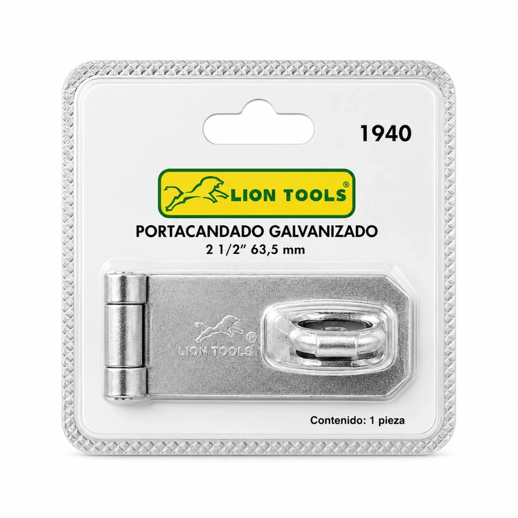[1940] Portacandado galv. 2 1/2" 6.35cm con tornillos | Lion tools