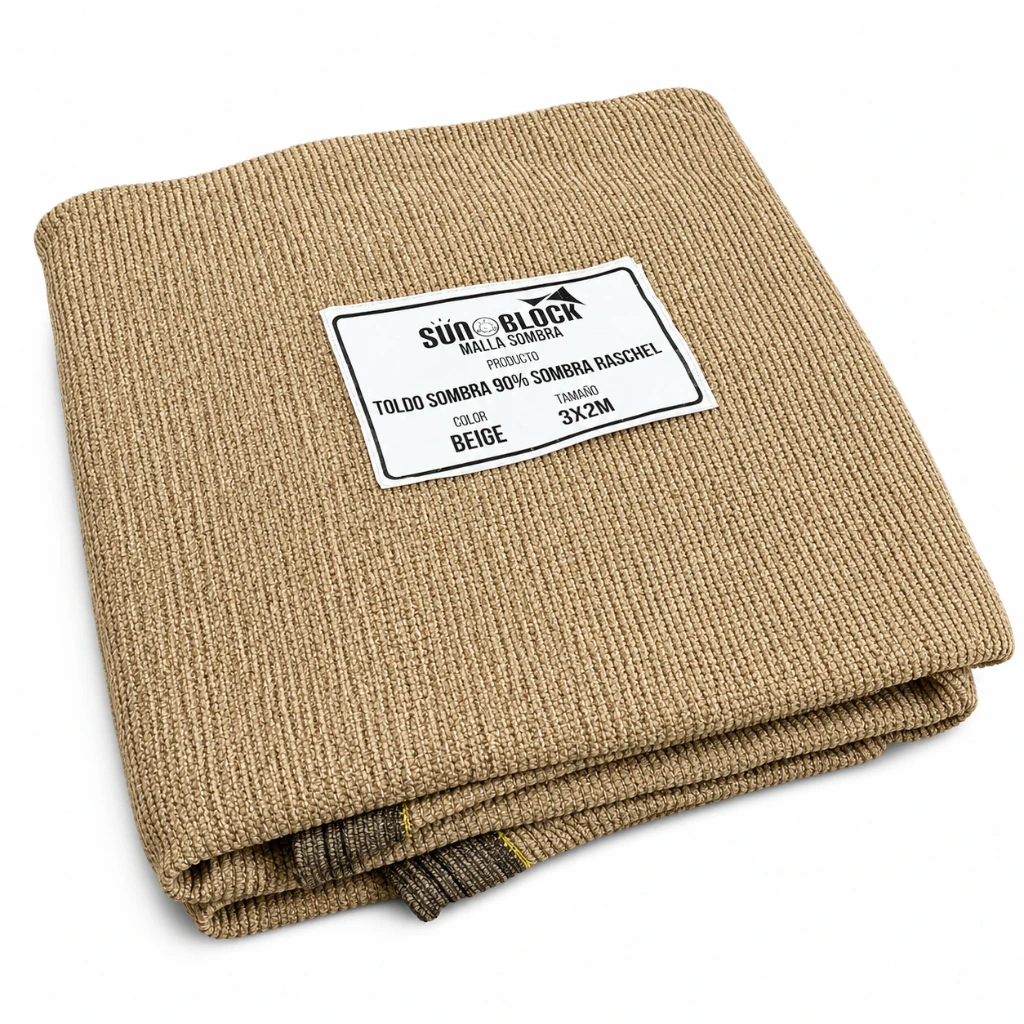 Malla sombra 3x2mtrs ambar oscuro Raschel 90% | Toldo