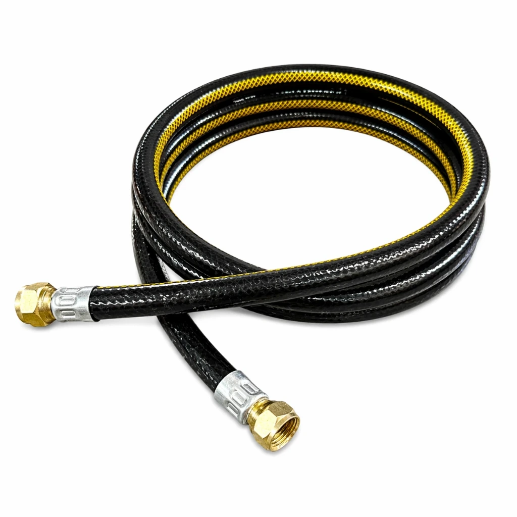 Manguera para gas 2m negra uso rudo Psi 1/4
