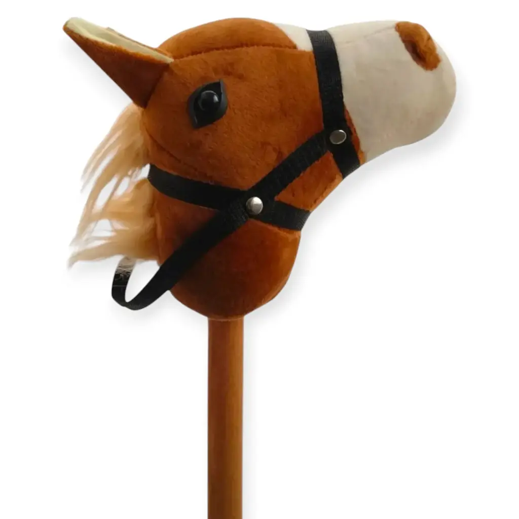 Caballo de peluche con sonido palo de madera | Juguete