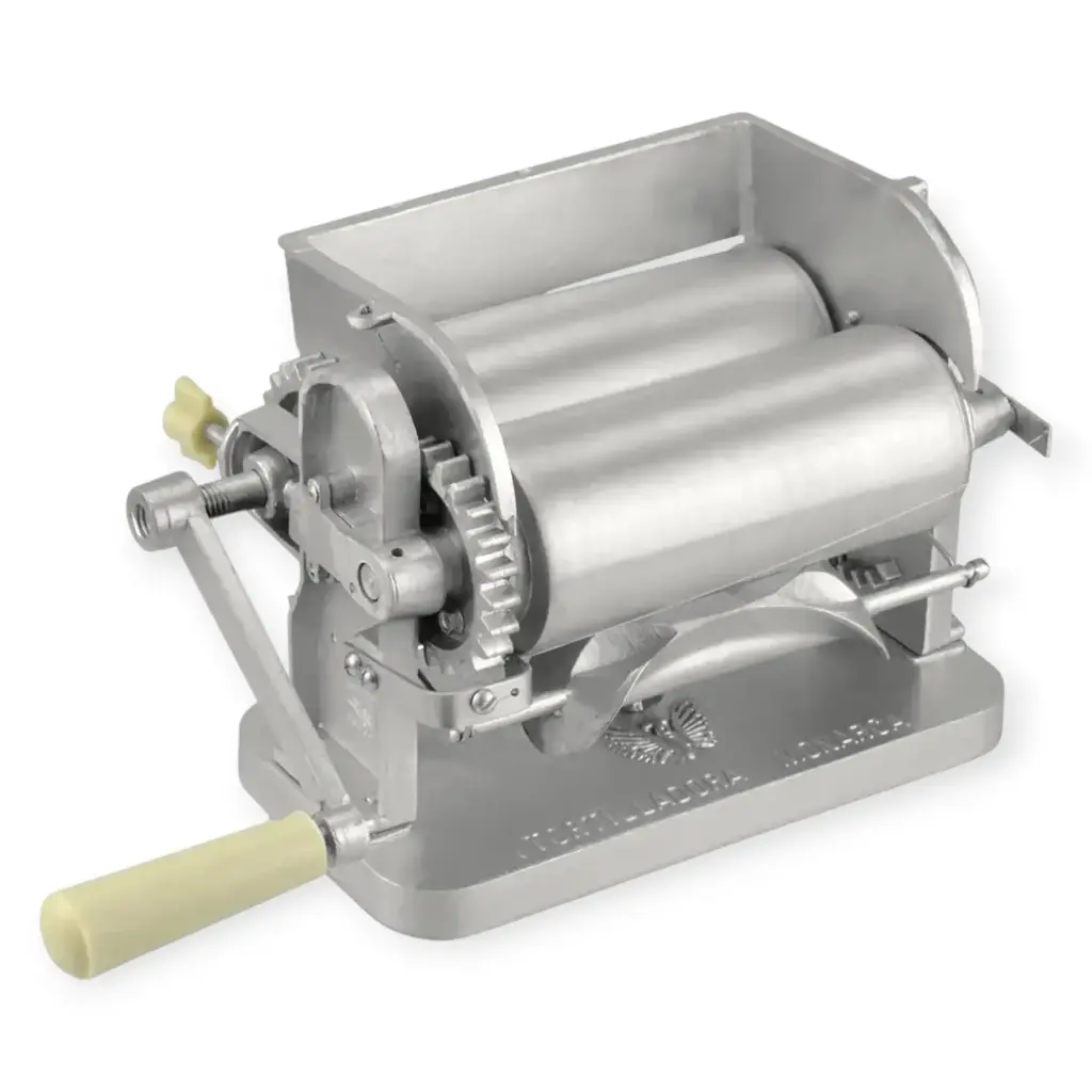[15TORTIL004SM] Máquina Manual Para Tortilla De Maíz Con Rodillo Aluminio Monarca