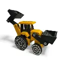 Juguete Retro excavadora de madera mini Pintado | Caterpillar