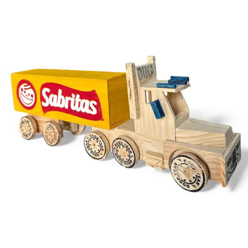 Juguete Camión de madera Sabritas | Remolque | Alcancía