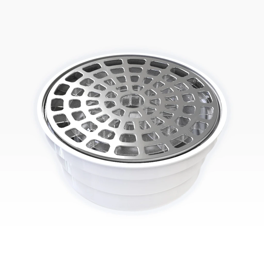 [8132] Coladera universal redonda con rejilla 2259 |Fleximatic