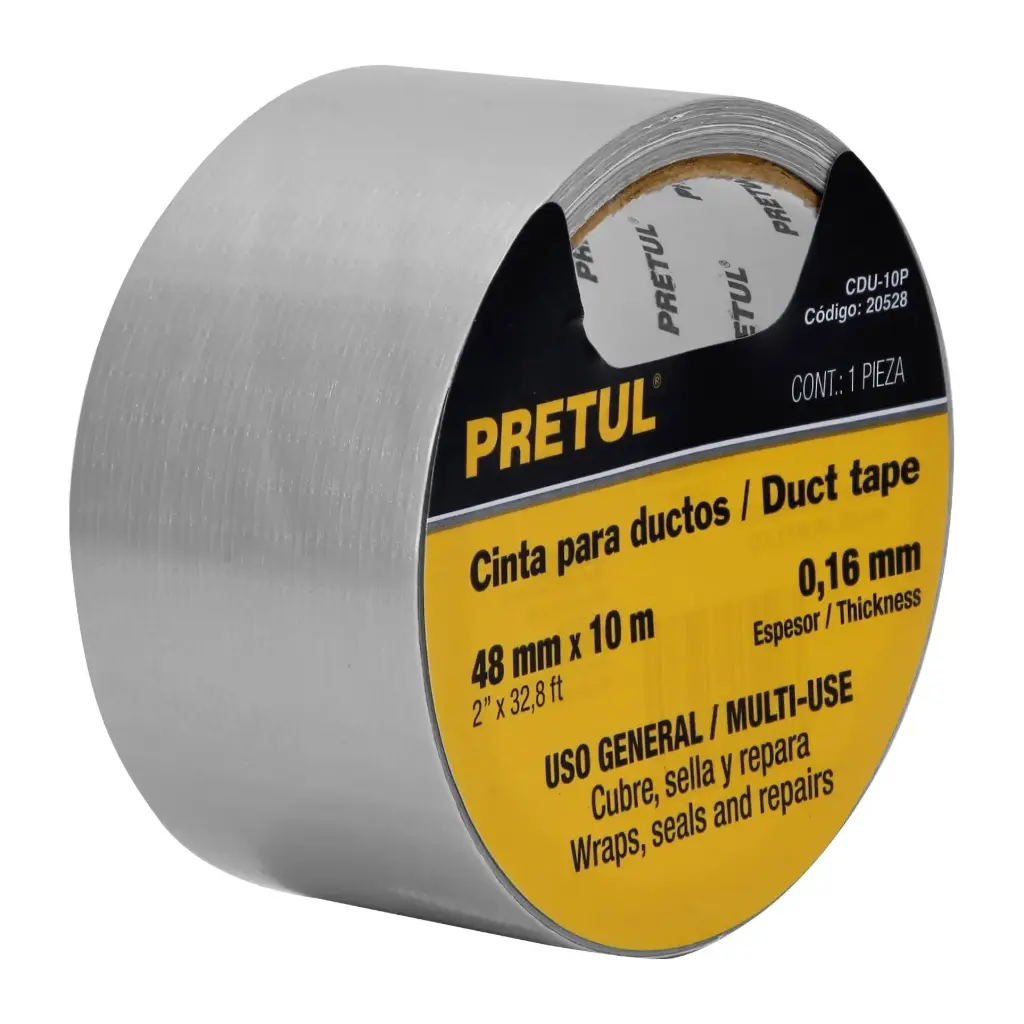 Cinta de 10 m para ducto, espesor 0.16 mm|Pretul