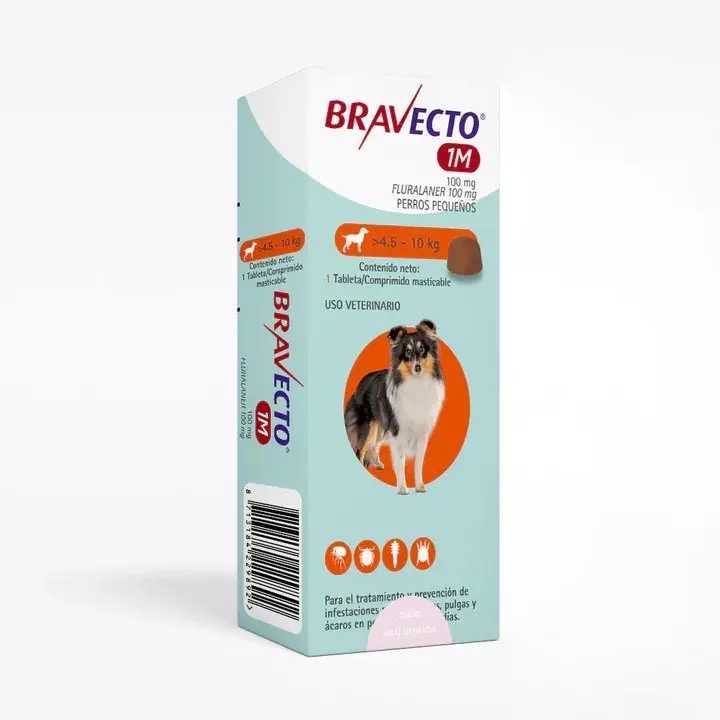 Bravecto 1M 100 mg perros pequeños 5-10 kg