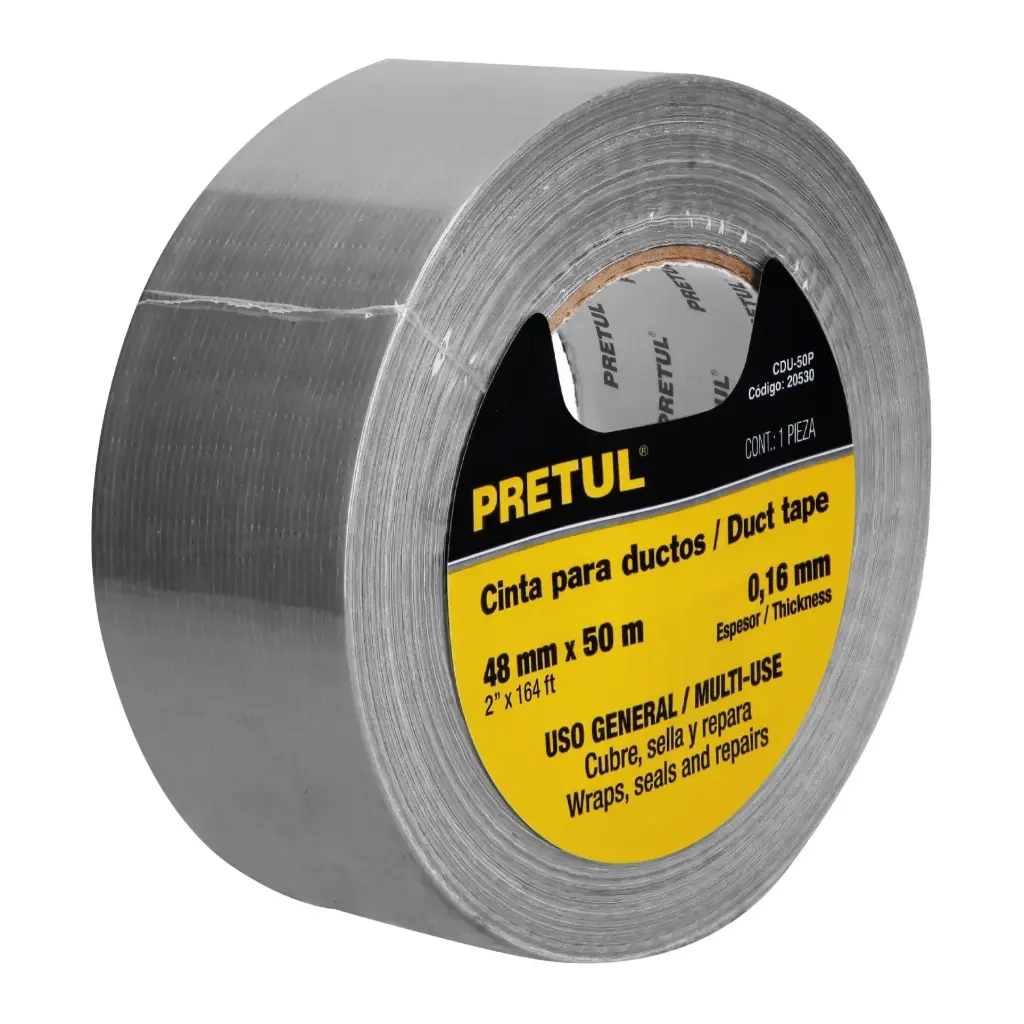 Cinta de 50 m para ducto espesor 0.16 mm 48mm| Pretul