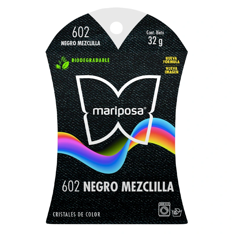 Colorante para Telas Mariposa 602 negro mezclilla